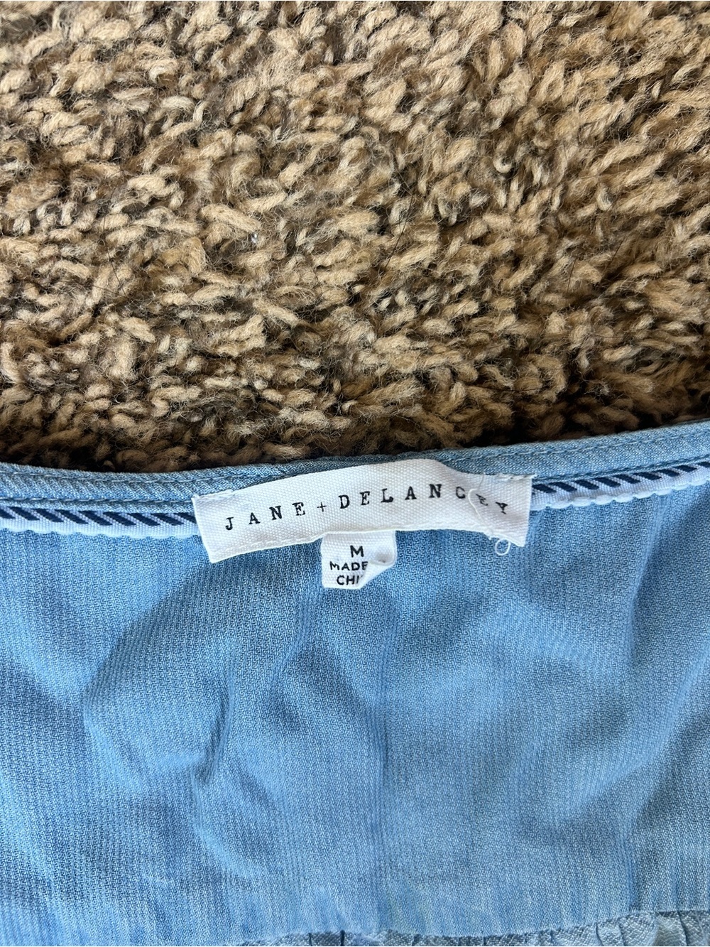 Light Blue Ruffle Sleeve Button-Front Top - Picture 4 of 4